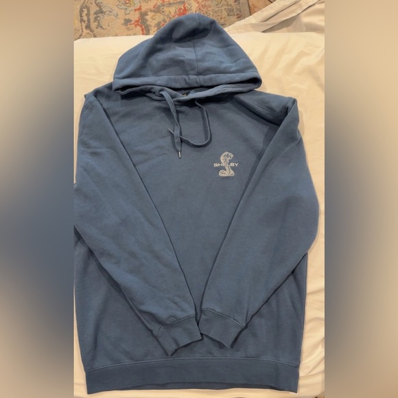 Oura Blue Hoddie Sweater with Shelby Cobra Embroidered Logo - Picture 1 of 11